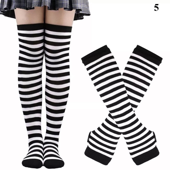 - New Ladies Over the knee striped Long Socks - Picture 6 of 8